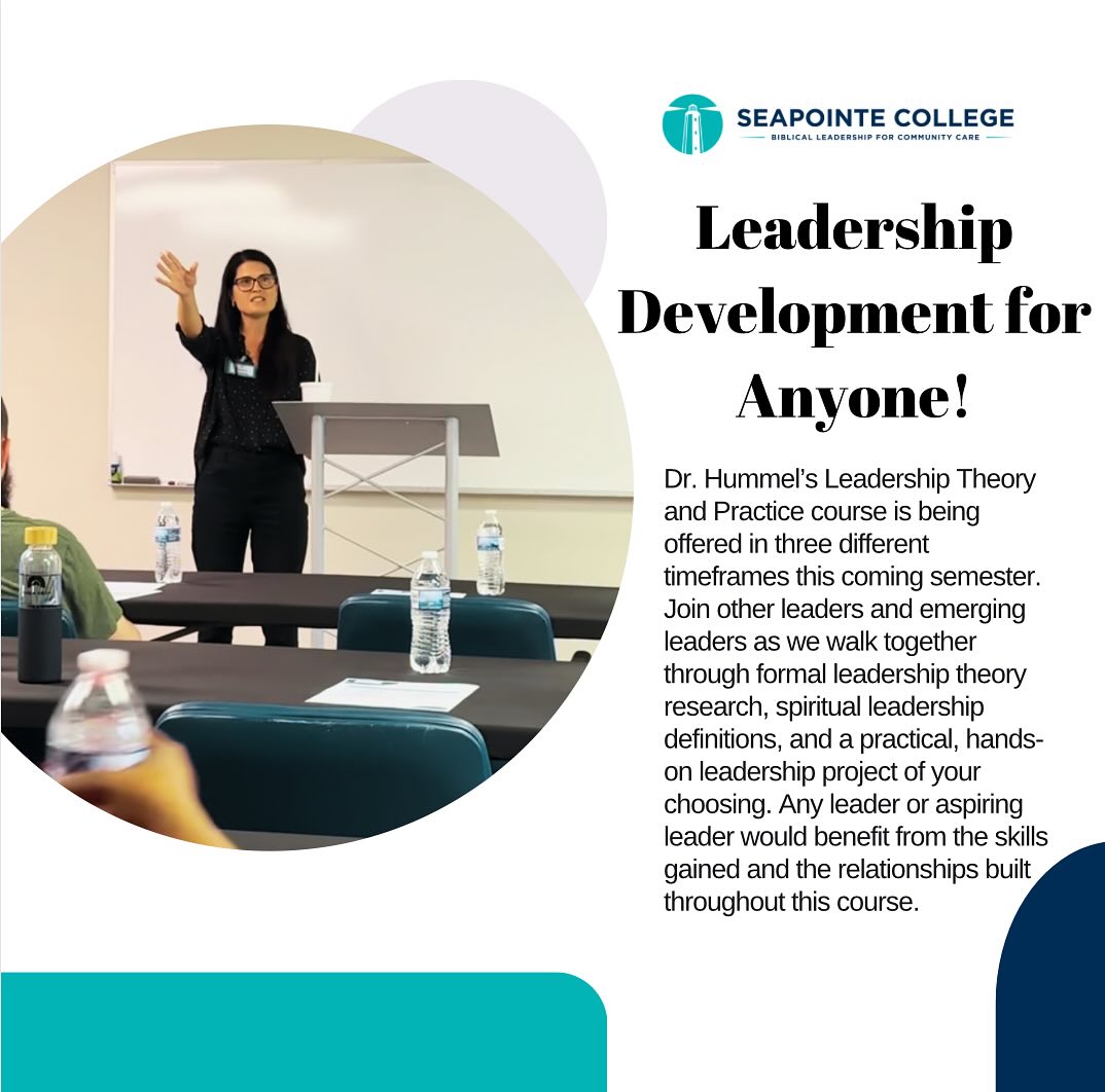 Instructor leading a leadership development course at Seapointe College, engaging with students in a classroom setting, emphasizing mentorship and spiritual leadership.