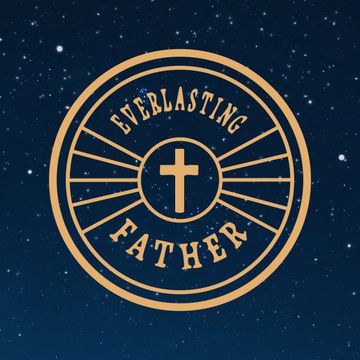 Circular emblem reading “Everlasting Father”