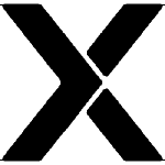 Black “X” symbol on white background